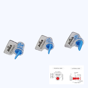 Sello de plástico DS-PP2 de venta directa de fábrica 50x17mm para tambor de papel de fibra con palanca de sujeción, pestillo y anillo de bloqueo - Product Image 1