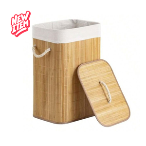 Ensemble de 3 paniers à linge en rotin avec poignées Solution de rangement élégante pour la cuisine - Product Image 4