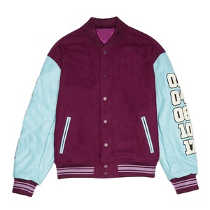 Chaquetas Varsity de Lana de Alta Calidad, Fabricadas a Medida, con Mangas de Cuero, para Hombre - Product Image 1