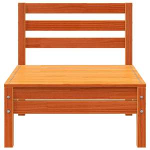 Juego de Sofás de Jardín de Madera de Pino Maciza Color Cera Marrón, Diseño Modular Grande de 2 Piezas - Product Image 5