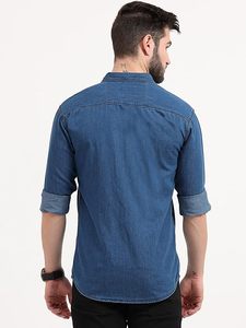Camisa de Mezclilla Casual para Hombre, 100% Algodón Ecológico, Estilo Vintage, Corte Regular - Product Image 2
