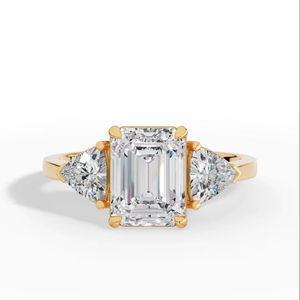 Premium <b>Emerald</b> Unique <b>Emerald</b> Cut Lab Grown Diamond Women's <b>Ring</b> 925 <b>Silver</b> IGI Certified Luxury Wholesale OEM Fine Jewelry - Product Image 6