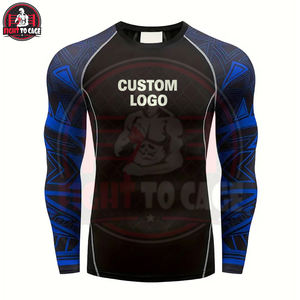 Conjunto de 2 Piezas de Rashguard de Compresión y Leggings, Ropa Deportiva para MMA y Boxeo, Sublimación Personalizada Disponible, la Más Alta Calidad - Product Image 3