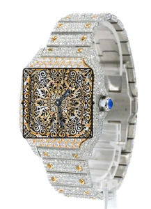 Luxury Men's Square <b>Mechanical</b> <b>Watch</b> Stainless Steel Band Sapphire Crystal Analog Dial 38mm ETA Movement Folding Clasp - Product Image 3