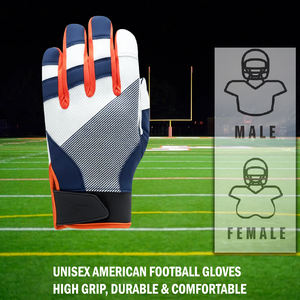 Gants de football américain au design unique, polyester de haute qualité, respirants, antidérapants, séchage rapide, doux, élégants, sans silicone, bon marché - Product Image 4