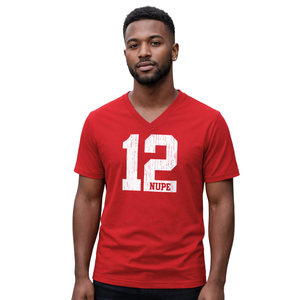 T-shirt à col en V Kappa Alpha Psi numéro 12, vêtements de fraternité grecque avec motif audacieux, confort premium et coupe élégante - Product Image 1