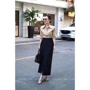 CV80571 Natural Waist Straight Skirt Women Embroidered <b>Linen</b> Cotton Midi Skirt Breathable Casual Elegant Summer OEM - Product Image 2