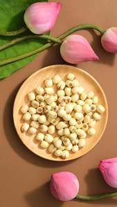 Excellente qualité pour le thé, à consommer après mélange avec de l'eau. Graines de lotus entières séchées, extrêmement riches en nutriments, graines de lotus brutes en vrac. - Product Image 2