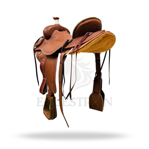 Ranch Western Saddle Leather Wood Tree Eco-friendly Stainless Steel Hardware Horse Riding Equestrian <b>Equipment</b> - Product Image 3