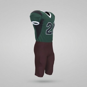 Ensemble de maillot de football vert personnalisé pour homme adulte avec numéro 21, en maille polyester respirante et design en twill. - Product Image 2
