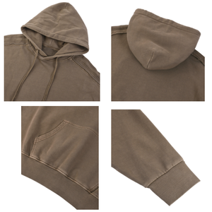 Corporate Apparel Solutions Snow Washed <b>Tape</b> Raw <b>Edge</b> Hoodie Men's Cotton Polyester Fleece Fabric French Terry Casual - Product Image 6