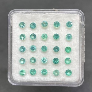 Lot de pierres précieuses d'émeraude colombienne naturelle, taille diamant ronde 3 mm, non traitées, vert premium, pour la vente en gros - Product Image 5