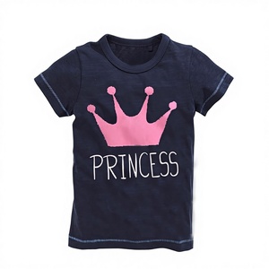 Ropa de verano a granel estilo boutique para niños, camisetas para niños, venta al por mayor, camiseta blanca de bebé con estampado de goma OEM indio, algodón orgánico OCS - Product Image 1