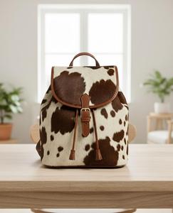 Mochila de Cuero Personalizada de Marca Hairon, Piel de Vaca Genuina, Estilo Vintage, Anti-Robo, Impermeable, Capacidad de 20-35L, Unisex LHBP-0214 - Product Image 1