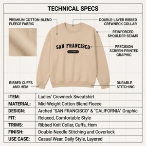 Sudadera con Capucha Personalizada, Corte Regular, Diseño Gráfico, Unisex, Estampado de San Francisco, Estilo Urbano Informal, Poliéster/Algodón, Primavera - Product Image 4