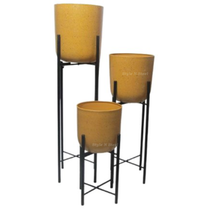 Maceta de Hierro con Recubrimiento en Polvo, Duradera, Multiusos, para Interiores, con Drenaje - Product Image 5