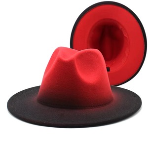 Wholesale Vintage Style Hot Selling High Quality Women <b>Men</b> Gradient <b>Fedora</b> <b>Hats</b> <b>for</b> Adults - Product Image 3