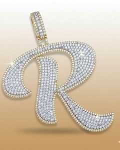 Colgante Personalizado con Letra Inicial de Moissanita VVS para Hombre, Estilo HipHop, Chapado en Plata 925 Certificada, con Incrustaciones de Diamantes - Product Image 4