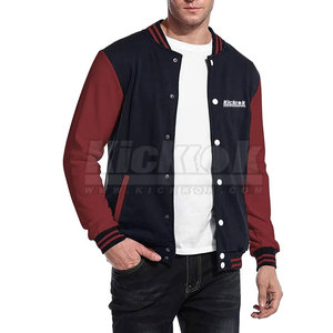 Chaqueta Letterman Personalizada de Lona con Cuello Alto, Cómoda, para Hombre, Mangas Largas, Transpirable, de Secado Rápido, Ecológica, para Invierno - Product Image 2