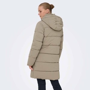 High-End Quality Customization <b>Women</b> Long Woven <b>Winter</b> Quilted Puffer Jacket Regular <b>Coat</b> <b>Waterproof</b> Breathable Reversible - Product Image 6