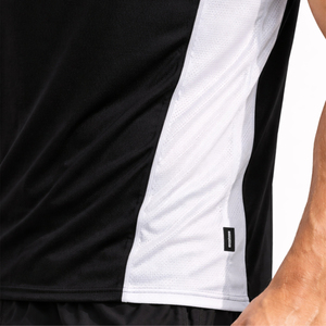 Débardeur noir sans manches pour homme en maille respirante 78% coton 22% élasthanne, idéal pour l'entraînement, la gym et le quotidien - Product Image 4