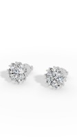 Boucles d'oreilles clous en diamant de laboratoire taille brillant rond |   Bijoux fins de luxe en or 10 carats |   Boucles d'oreilles de mariée et de mariage OEM ODM personnalisées