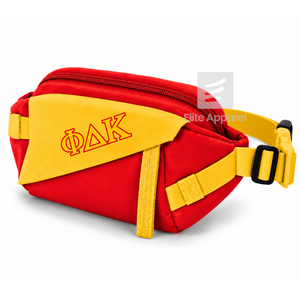 Riñonera Personalizada NSPDK Sorority con Logotipo Bordado en la Parte Delantera, Cierre de Cremallera Rojo Dorado, Uso Diario Informal para Mujer - Product Image 4
