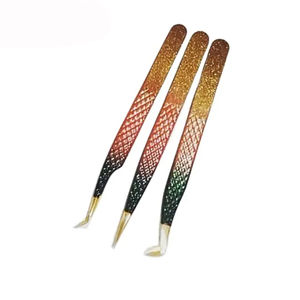 Prix de gros - Pinces à cils de précision en acier inoxydable antistatiques et antimagnétiques pour les techniciennes professionnelles en extensions de cils - Product Image 3