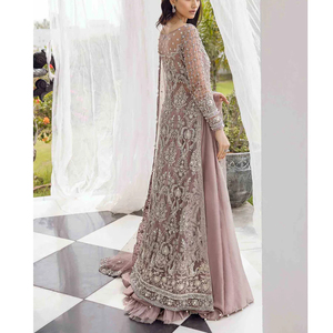 Vestidos de Novia Modernos con Bordado de Cristal, Largos hasta el Suelo |   Vestidos de Novia Personalizables 100% Algodón con Diseño Tradicional - Product Image 2