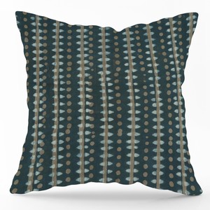 ปลอกหมอนอิงผ้าฝ้ายสีครามทรงสี่เหลี่ยม พิมพ์ลายด้วยมือ สำหรับตกแต่ง ผลิตในอินเดีย - Product Image 4