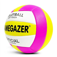 Ballon de volley-ball GAMEGAZER MS-VB1007 Taille 5 Poids 260-280G et Circonférence 650-670MM avec Toucher Doux Personnalisé pour l'Entraînement et Couture à la Machine