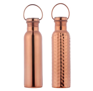 Bouteille d'eau en cuivre 100% pour la cuisine et la table à manger, idéale pour les voyages, bouteille d'eau en cuivre de qualité supérieure pour eau chaude - Product Image 1