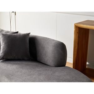 Divano Curvo di Lusso in Velluto da 90 Pollici a 4 Posti con Design a Mezzaluna, Schiuma ad Alta Densità e Cuscini Decorativi per Soggiorno Moderno - Product Image 6