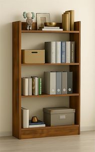 Modern Solid Wood Three-Layer Multifunction Storage <b>Shelf</b> Wooden Bookcase Display Rack Floor Standing for Living Room <b>Bedroom</b> - Product Image 3