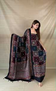 Black Layered Abaya <b>Dress</b> Plus Size Islamic Long <b>Dress</b> Square Neck Muslim Women Apparel - Product Image 5