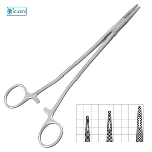 Portaagujas Sarot de 18 cm con mandíbula recta y puntas texturizadas para cirugía general, certificado CE ISO13485 - Product Image 1