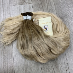 Pre-unido Doble dibujado Queratina recta Punta plana Cabello vietnamita Trama única Ondulado natural para extensiones de cabello humano - Product Image 5
