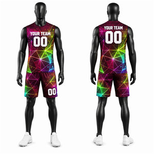 Uniforme de Fútbol Sublimado 7V7 para Hombre y Jóvenes, Uniforme de Compresión Personalizado 7on7, Camisetas de Juego Elásticas, Pantalones Cortos 7 on 7 OEM - Product Image 1