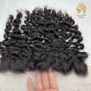 Pelucas de cabello humano real vietnamita sin cola para mujer, cabello HD y encaje transparente, tamaño 13x6 pulgadas de longitud disponible con encaje Frontal - Product Image 2