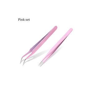 Pince à épiler pour cils et sourcils rose de haute qualité, personnalisée pour filles, ensemble de pinces à épiler diamantées pour extensions de cils, couleur bonbon - Product Image 2