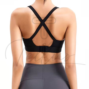 Made in Pakistan Women's Plus Size High Support Sports Bra with Front Logo Spandex/Polyester Active Wear OEM Service - Product Image 5