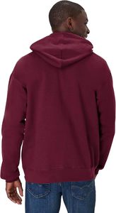 <b>Men</b> Solid <b>Burgundy</b> Hooded Sweatshirt Regular Fit Knitted Cotton Casual Autumn Wear - Product Image 6