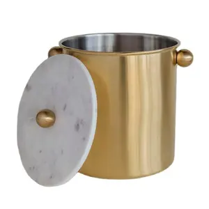 便携式搪瓷黄铜葡萄酒冷却器最佳质量热卖金属葡萄酒冷却器供应商和制造廉价冰桶出售