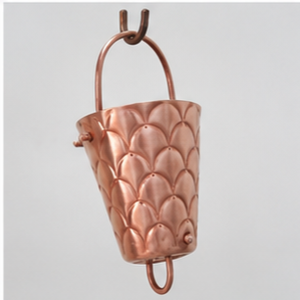 โซ่ฝนทองแดงแบบแขวน ถังเก็บน้ำตกแต่งสวนกลางแจ้ง สไตล์เรียบง่าย - Product Image 4