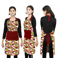 Kit d'aprons imprimés jetables en coton 100% de qualité supérieure, classiques, lavables, pour la cuisine, la pâtisserie, le barbecue, écologiques