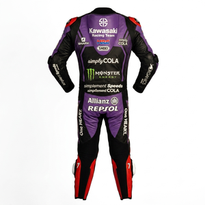 Traje de Motociclismo Rawasaki Racing Leathers Alex Lowes WSBK MotoCP, 1.3mm, Cuero Vacuno y de Canguro, con Protección CE - Product Image 2