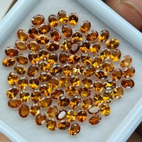 Granat Spessartite de Haute Qualité, Pierre Précieuse Naturelle Facettée Orange de Coupe Ovale pour la Conception de Bijoux
