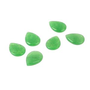 พลอยควอตซ์สีเขียวทรงลูกแพร์ขนาด 10x14 มม. คุณภาพสูง ขัดเงาอย่างดี รูปทรงบริอเล็ต สำหรับทำเครื่องประดับ - Product Image 1