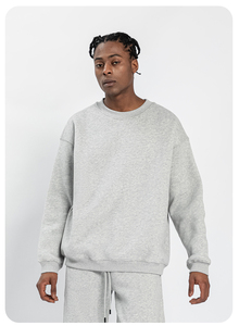High Quality Solid Plain Jogging Set Men <b>Blank</b> Heavy <b>Weight</b> Brushed Fabric Hooded Top Pants Apparel Bundles - Product Image 6