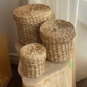 BEST SELLER Handwoven Natural Rattan <b>Storage</b> <b>Basket</b> Handle Eco-Friendly Modern <b>Rectangle</b> Multi-Purpose Home Decor Vietnam - Product Image 5